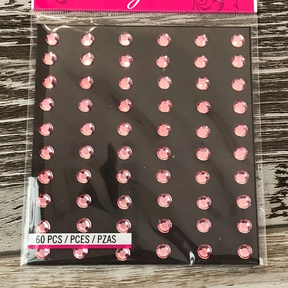 NIP!  Jolee's All That Bling Dimensional Stickers 60 Sparkly Pink Rhinestones
